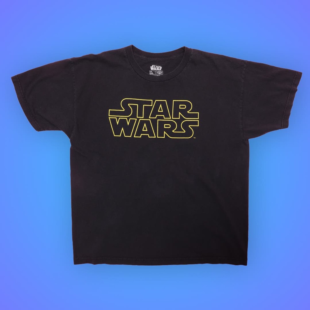 STAR WARS Logo Black Large T-Shirt